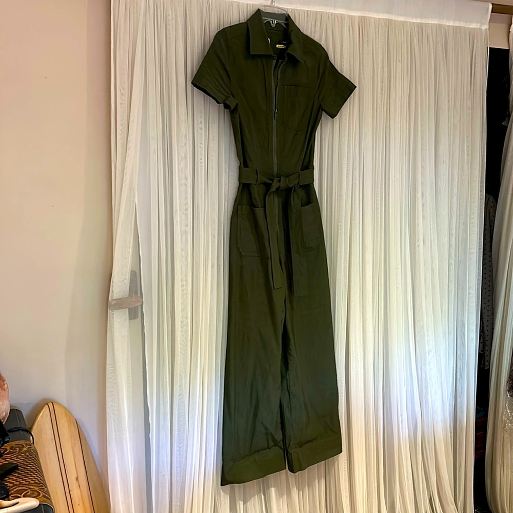 Maeve The Collette size 4 army green stretch